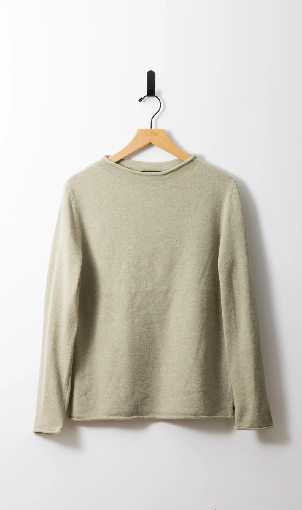 12GG BRUSHED MERINO FUNNEL NECK PULLOVER - CLEARANCE