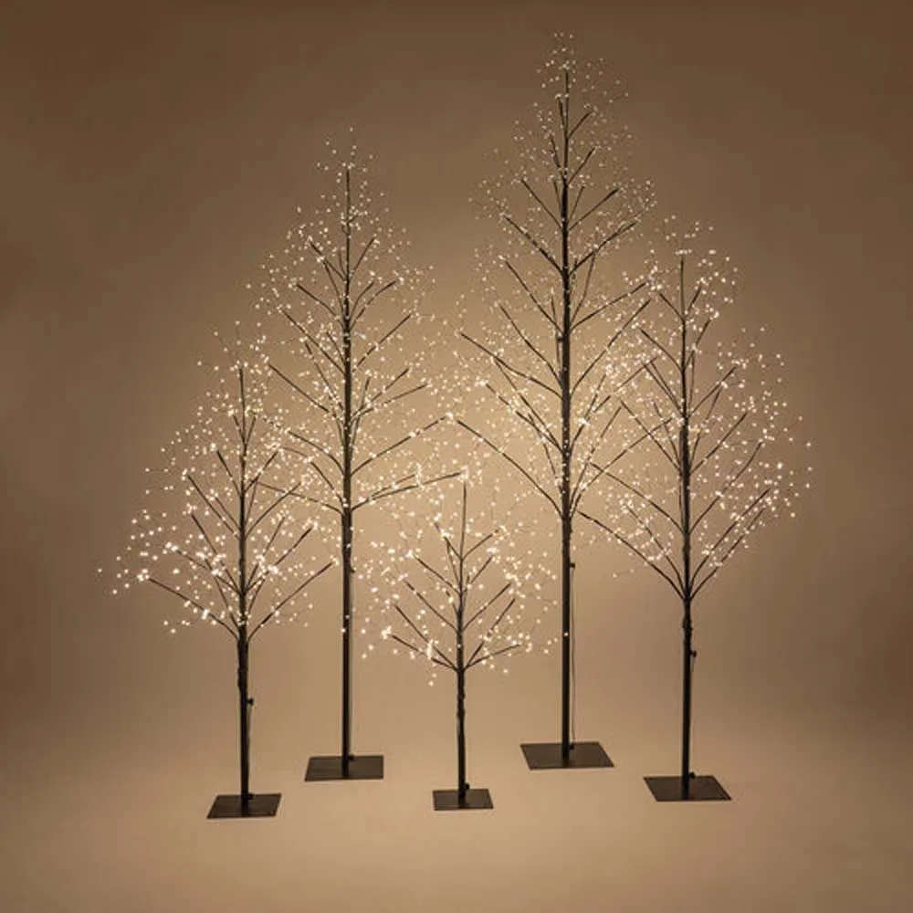 4-ft. Black Fairy Light Tree, Warm White LED