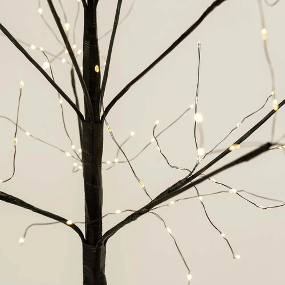 4-ft. Black Fairy Light Tree, Warm White LED