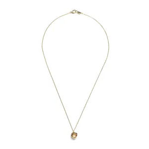 9 Carat Gold Collection Cross Over Circle Necklace, Gold