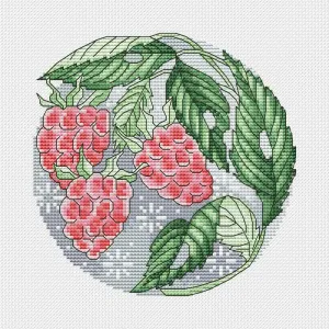 A Circle Of Raspberries - PDF Cross Stitch Pattern