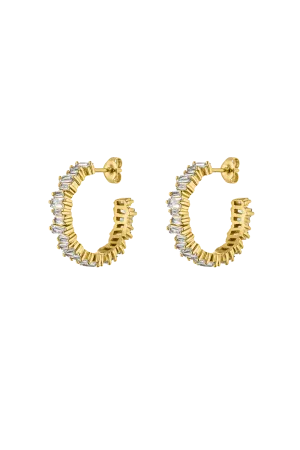 Baguette Hoops 14K Gold Plated