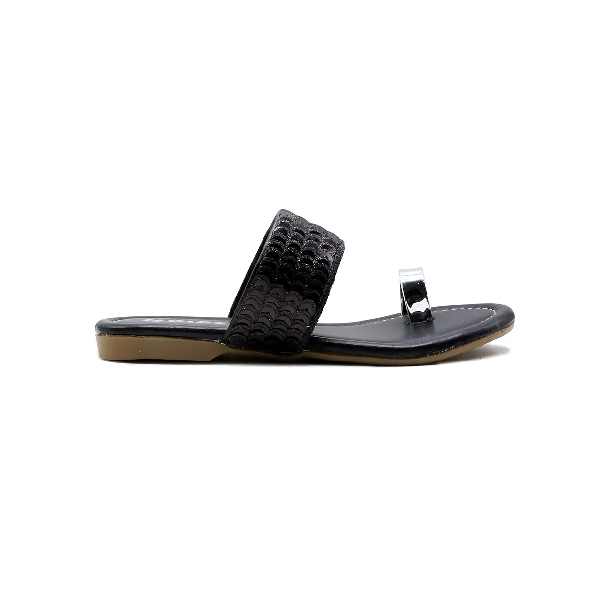 Black Casual Chappal K00G20007