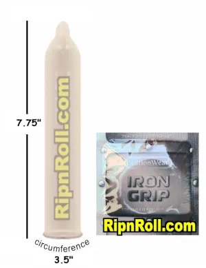 Caution Wear Iron Grip - Lubricated Snugger Fitting Condoms