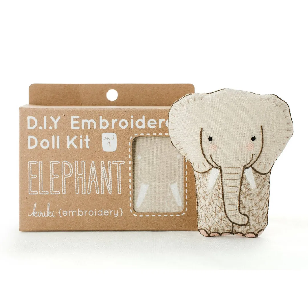 Embroidery Mini Plush Kit, Elephant | Level 1