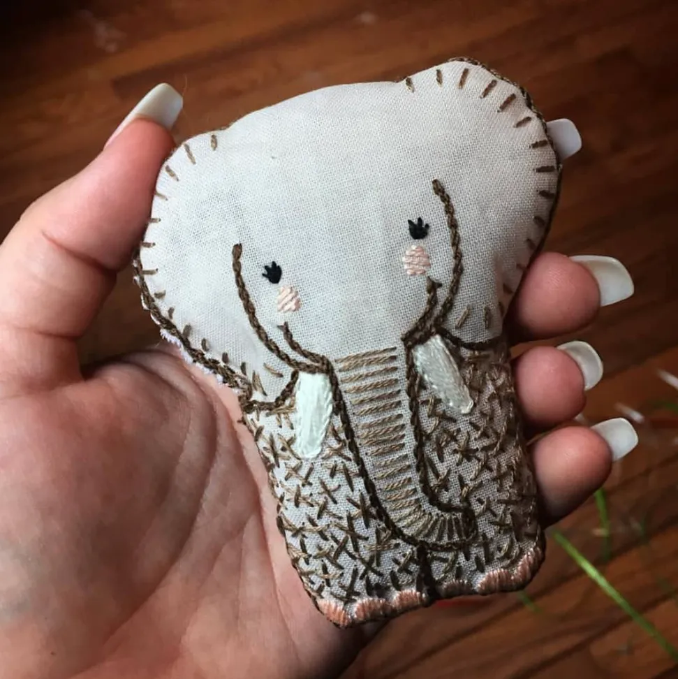 Embroidery Mini Plush Kit, Elephant | Level 1