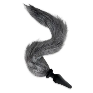 Furry Tales 16 Inch Grey Foxtail Butt Plug Furry Play Set