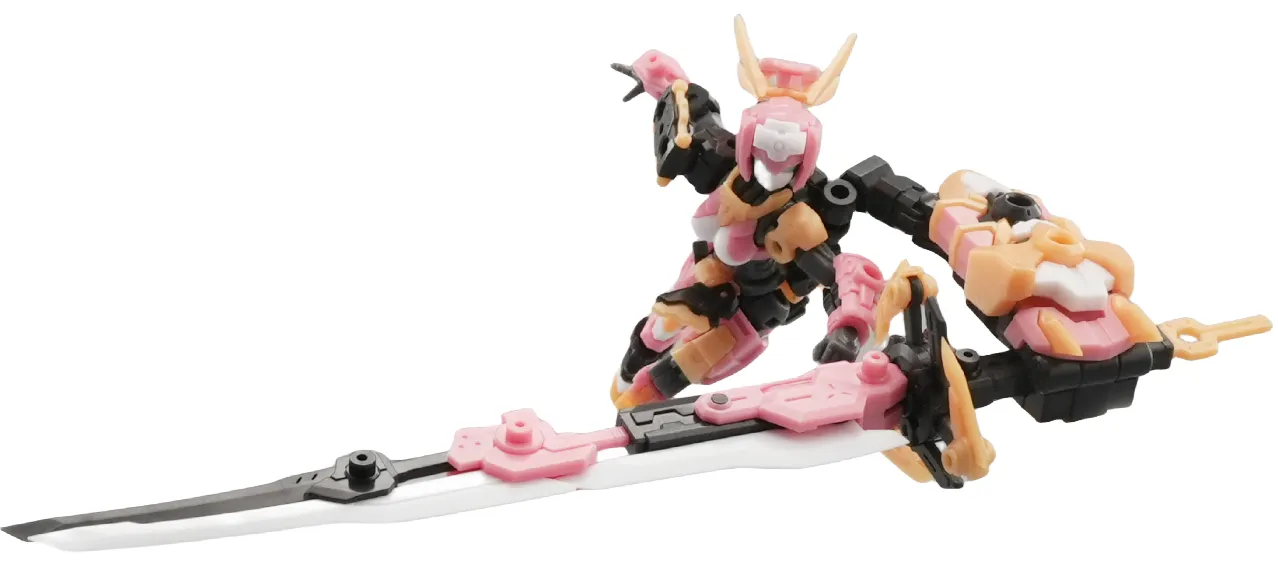 HiPlay FIFTYSEVEN Plastic Model Kits: Armoreo Puppet - Sakura Edge, Anime Style, Mecha Musume, 1:24 Scale Collectible Action Figures (Sakura Edge)