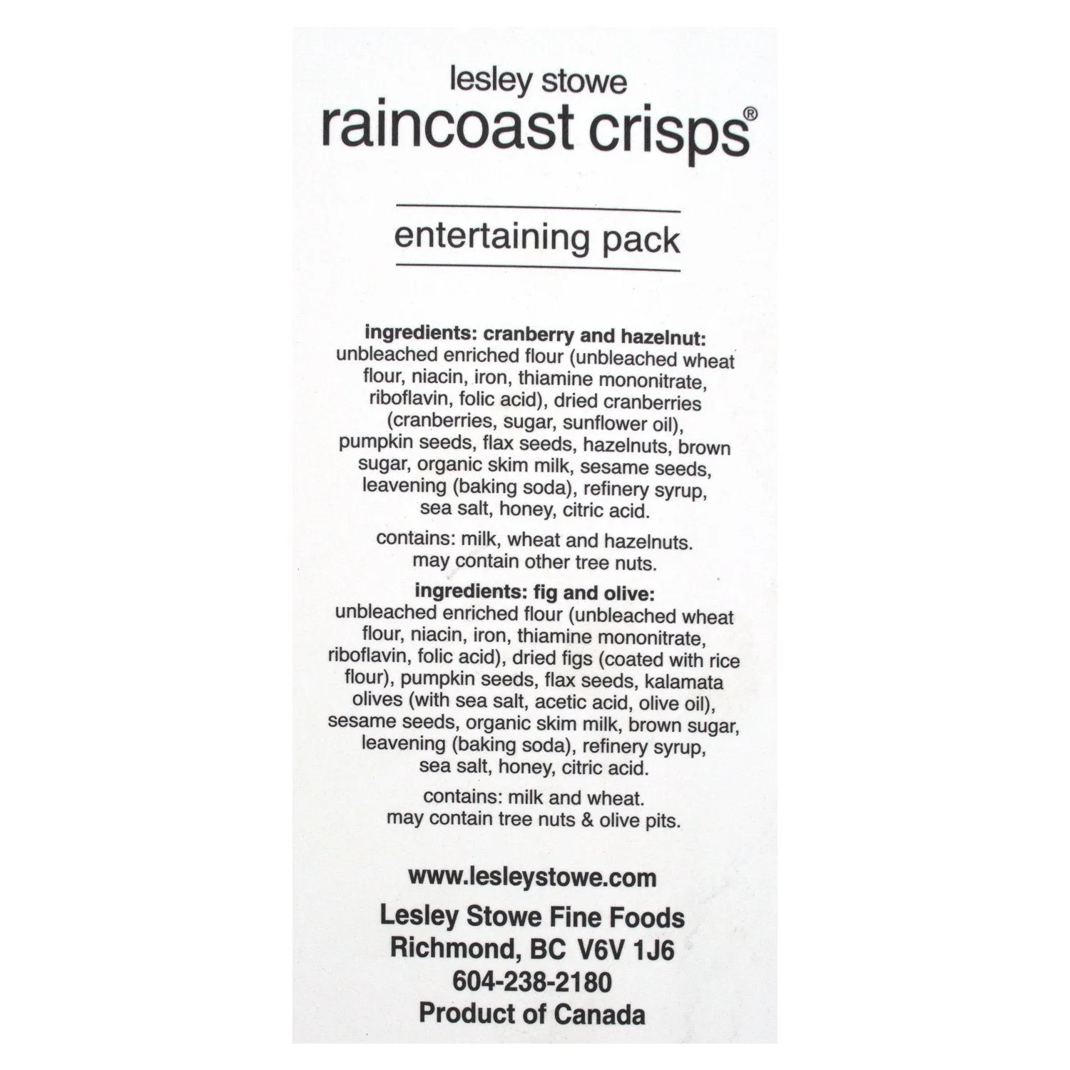 Lesley Stowe Raincoast Crisps