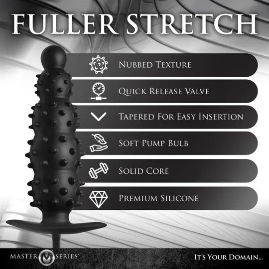 Master Series Ass Puffer Nubbed Inflatable Silicone Butt Plug