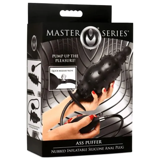 Master Series Ass Puffer Nubbed Inflatable Silicone Butt Plug