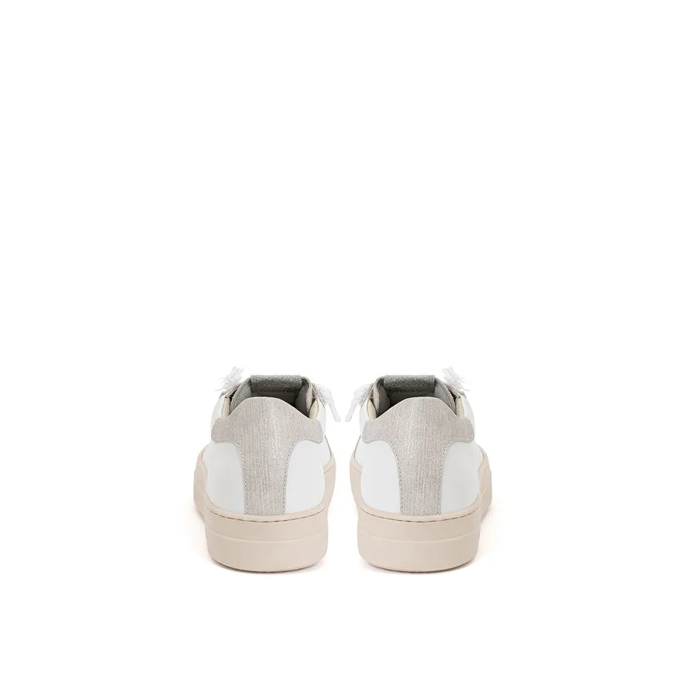 P448 Elegant White Leather Sneakers