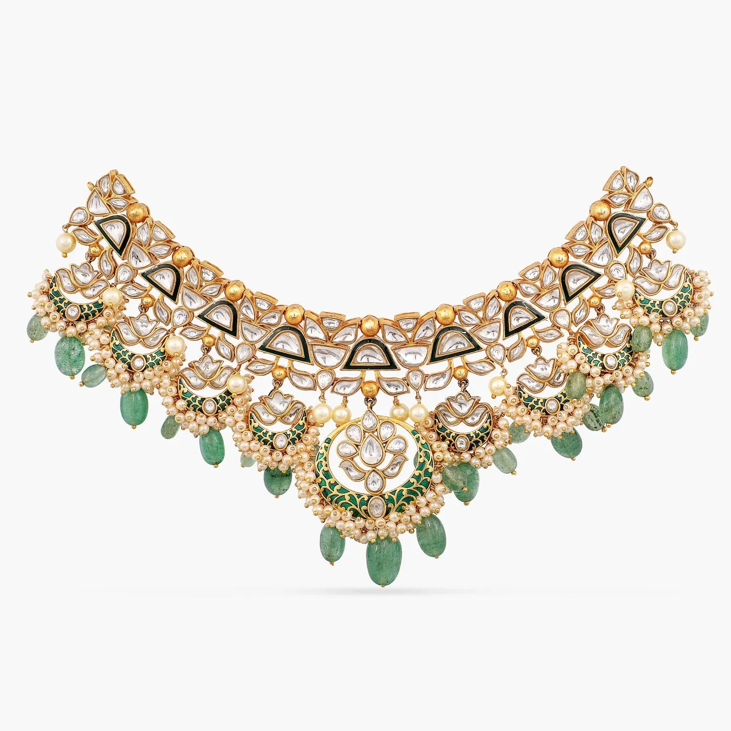 Pankhuri Jadau Silver Choker Necklace