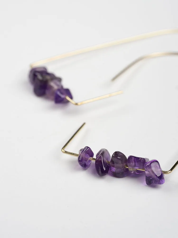 Savvy Hook Earrings - Amethyst