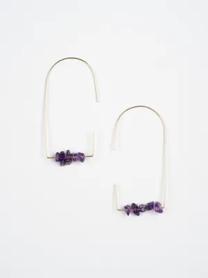 Savvy Hook Earrings - Amethyst