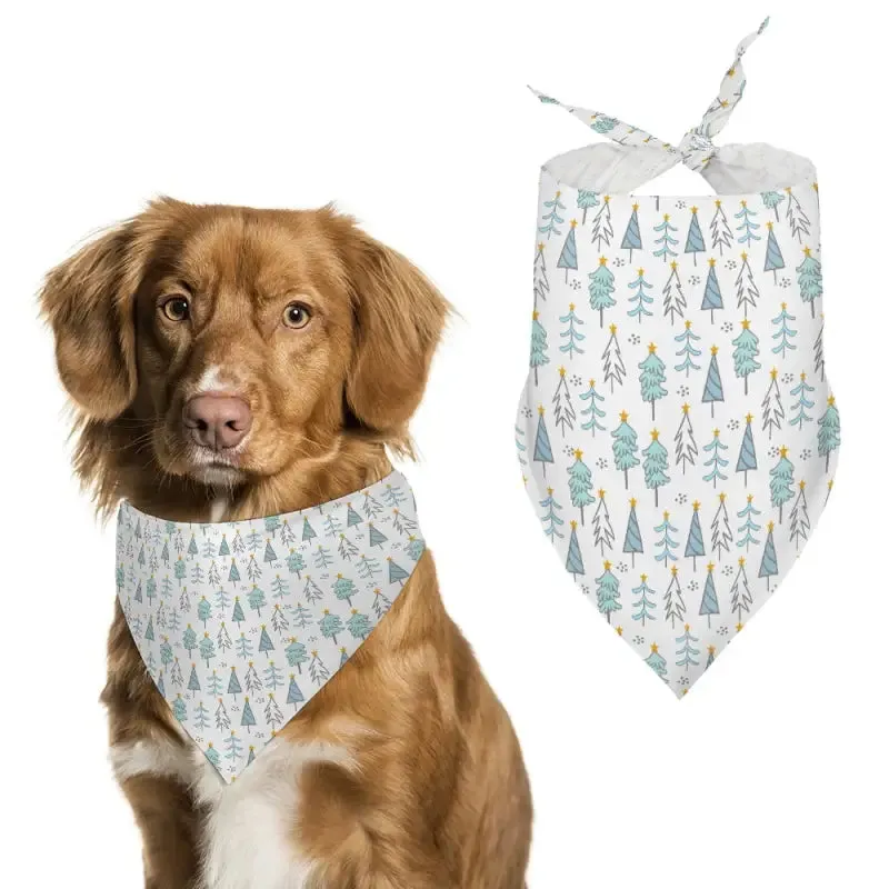 Scandinavian Trees Cat and Dog Bandana in Soft Polyester