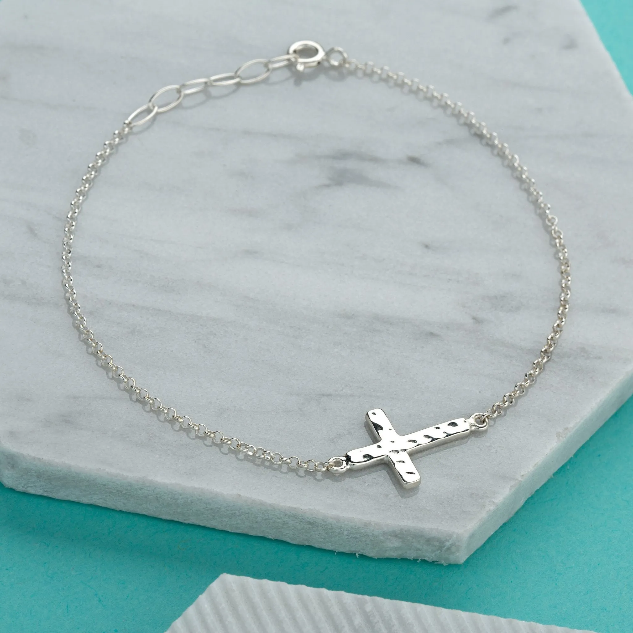 Silver Cross Bracelet