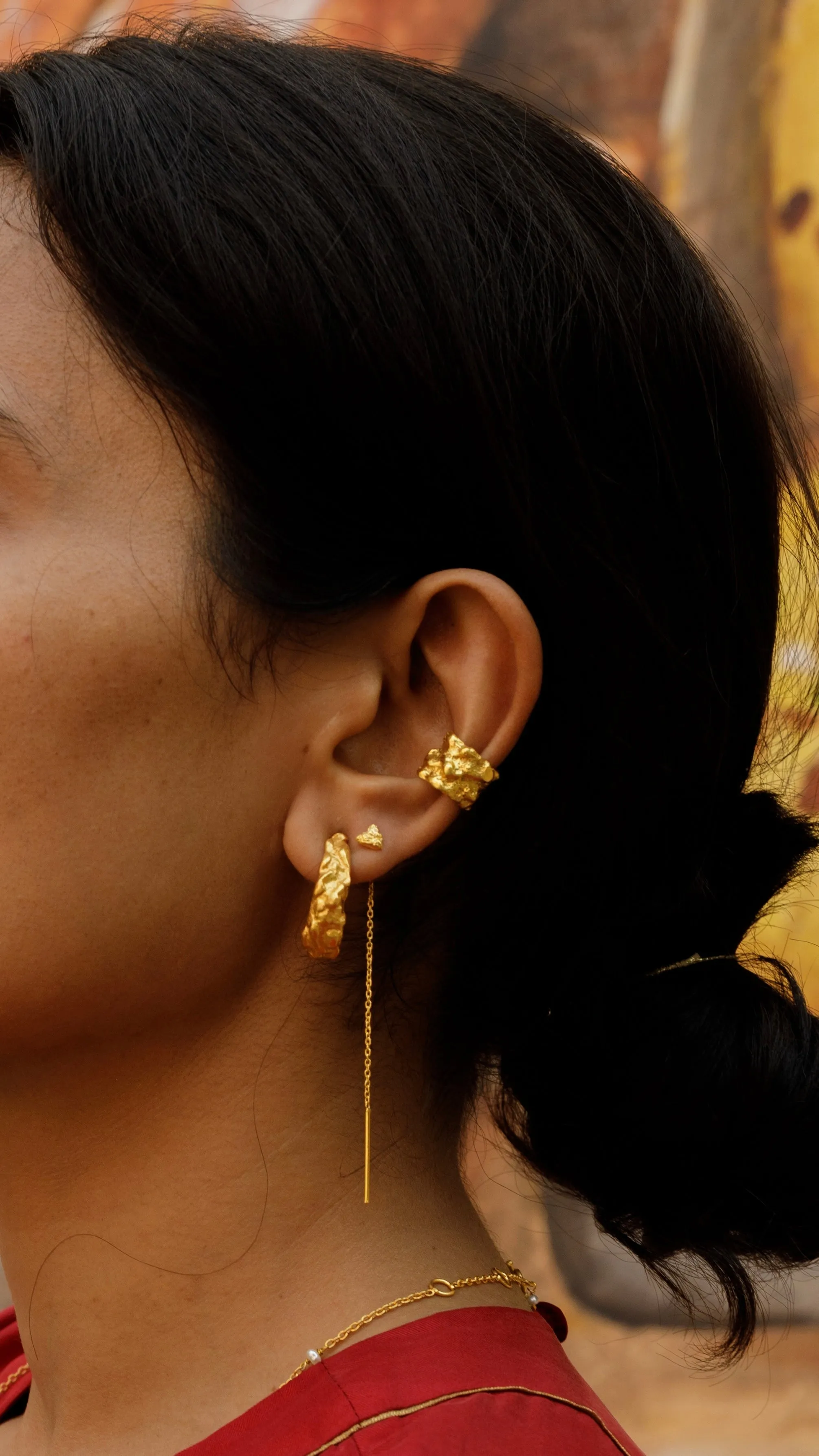 Vision Ear Cuff In 18kt Solid Gold